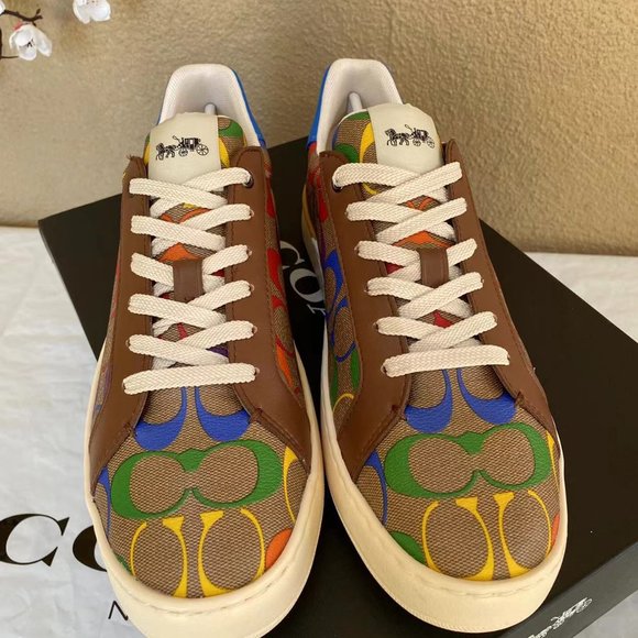 Coach Rainbow Clip Low Top Sneaker NWTCA008 - Picture 4 of 11